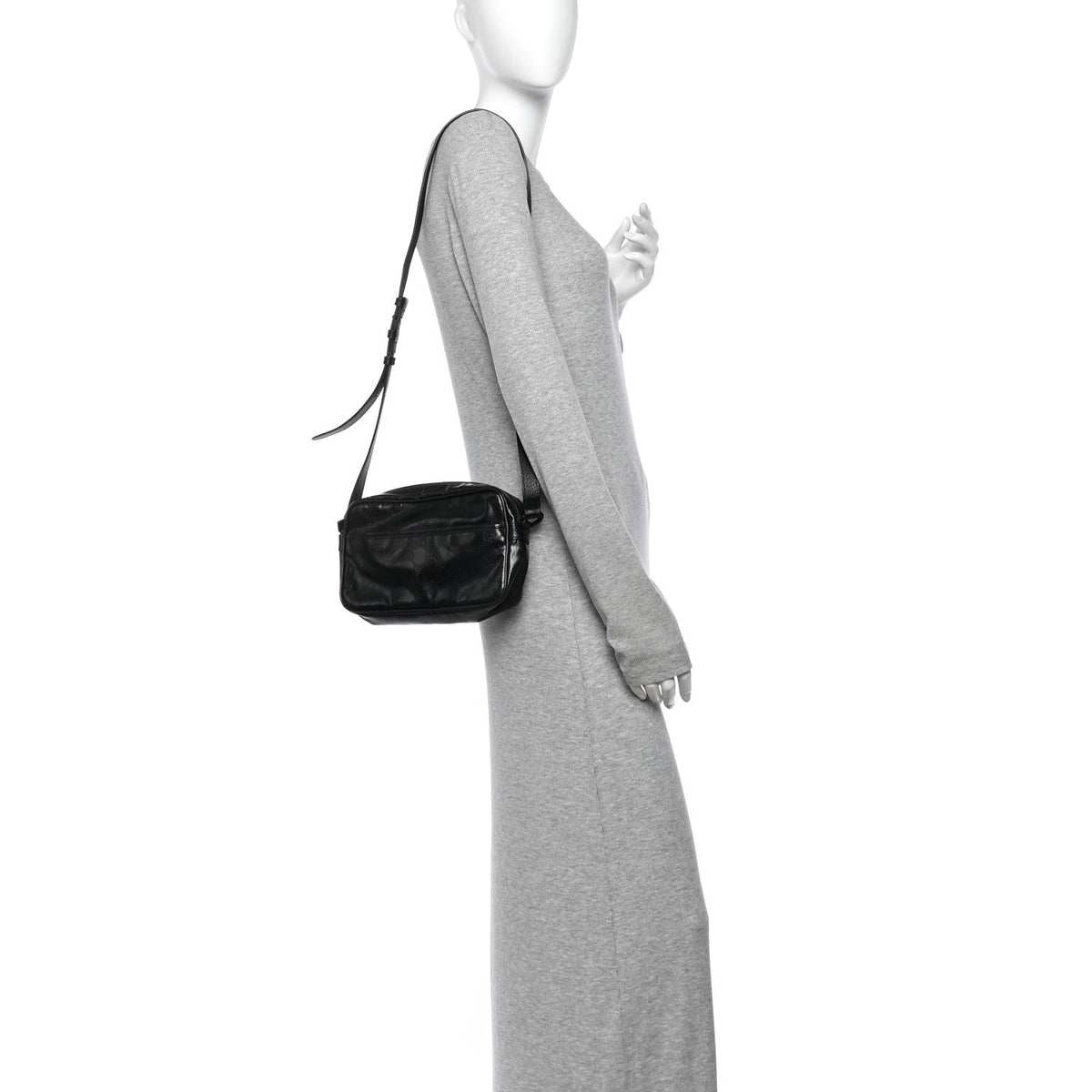 GG Crystal Monogram Mini Shoulder Bag Black
