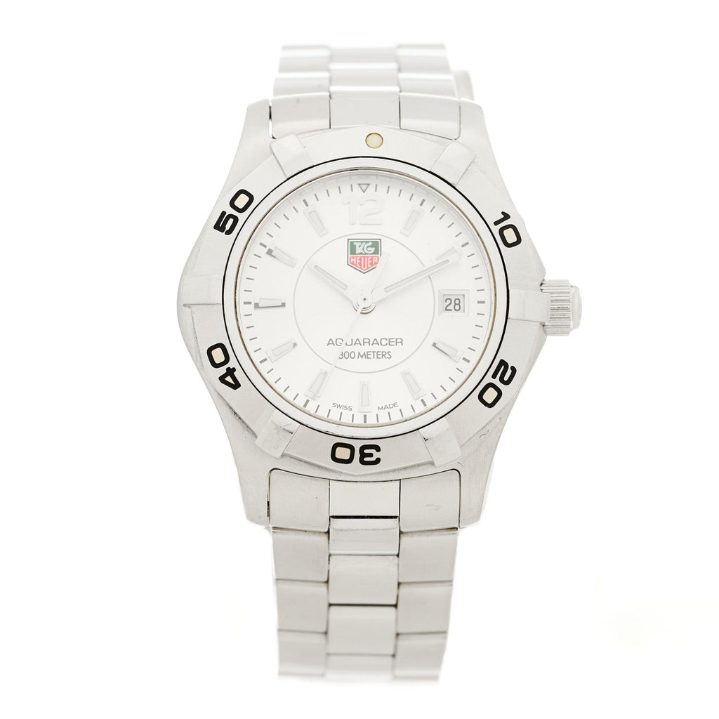 Stainless Steel 27mm Aquaracer 300M Quartz Watch Silver WAF1412