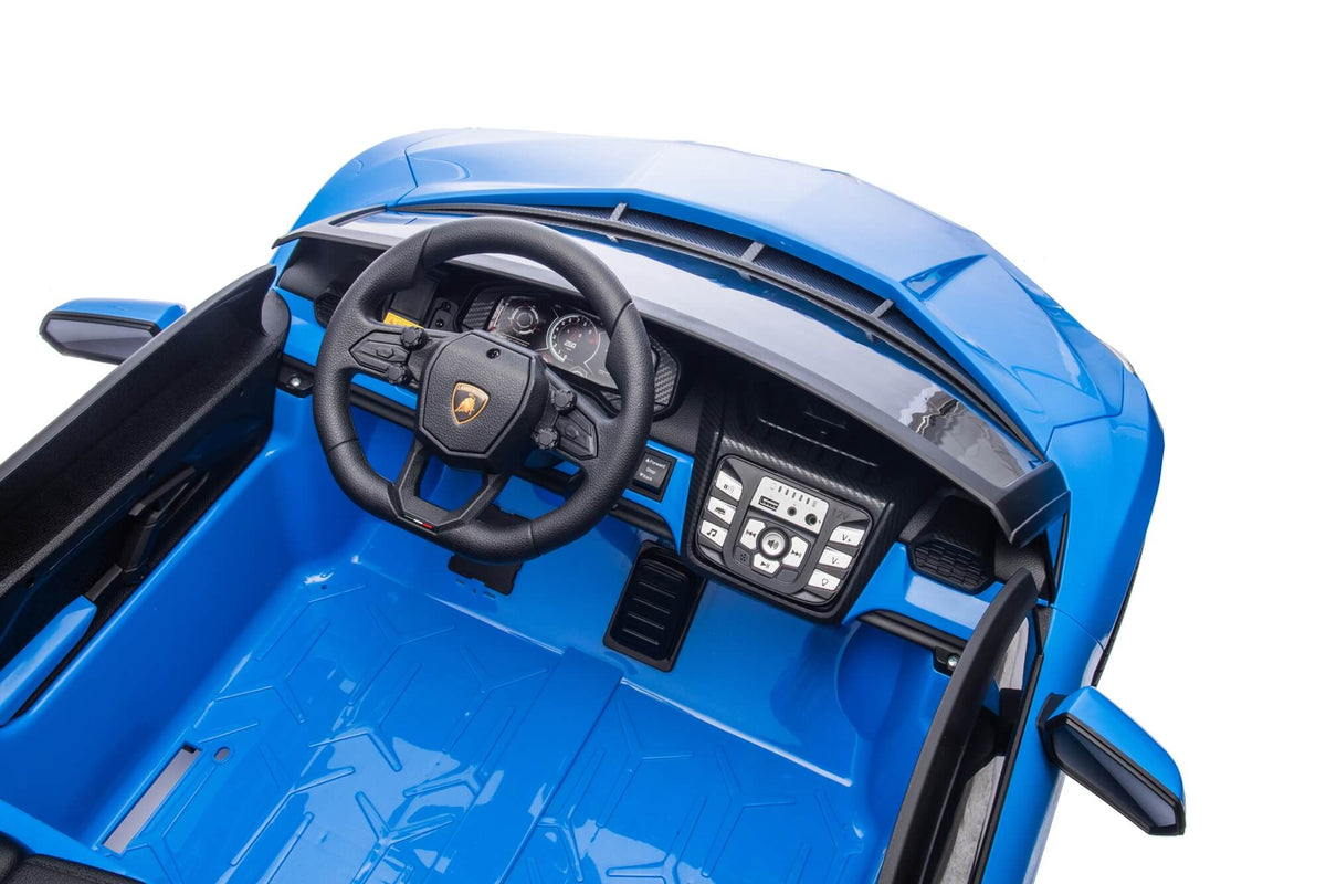 24V / 9 MPH Lamborghini Revuelto Two-Seater Kids Ride On Car – Blue