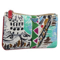 PRADA Pouch Nylon Multicolor Silver Auth bs37253A