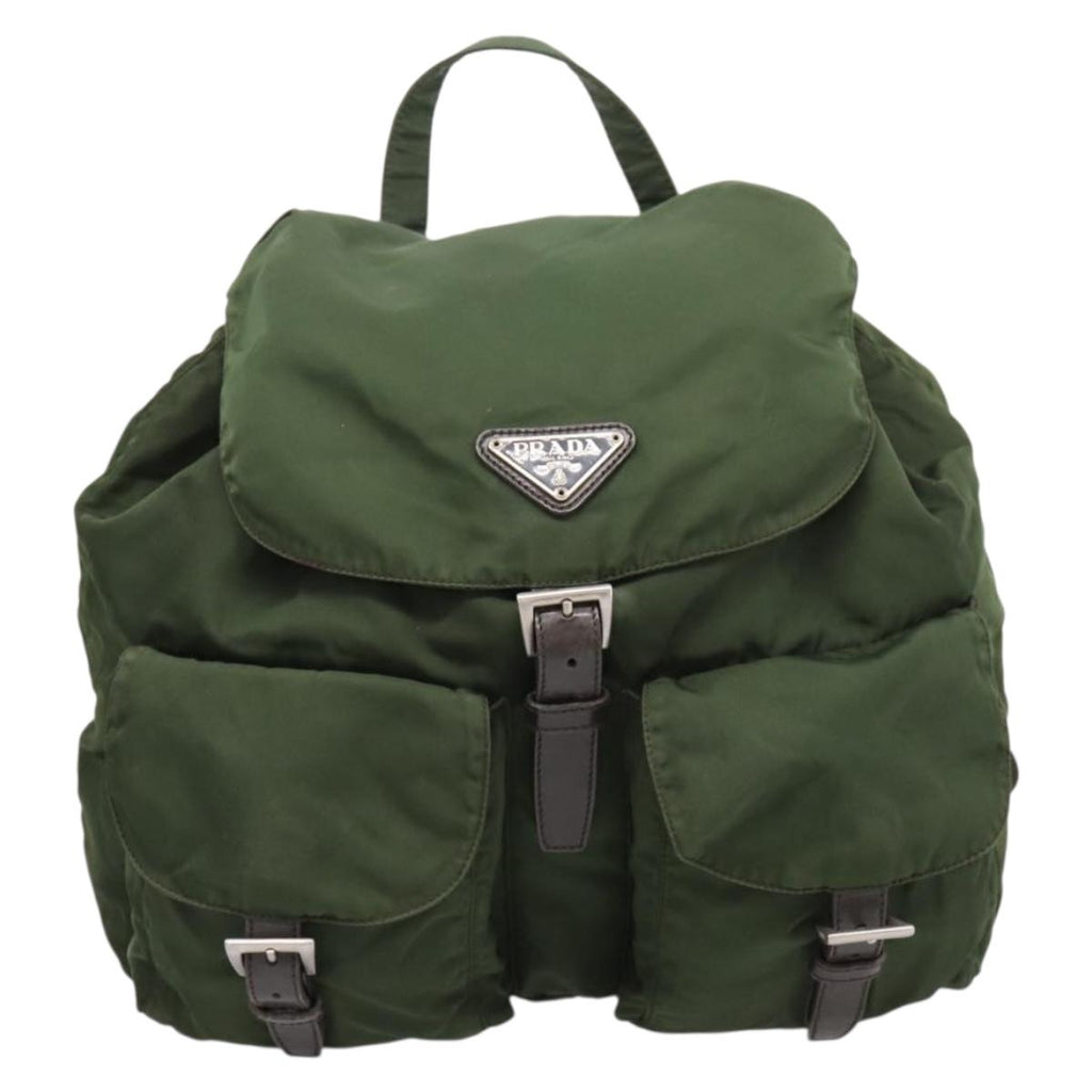 PRADA Backpack Nylon 3 Set Khaki Auth bs37426