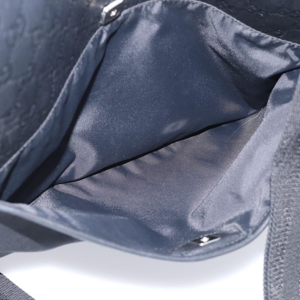 GUCCI GuccissimaGG Shoulder Bag Leather Black Silver 161822 Auth bs37902
