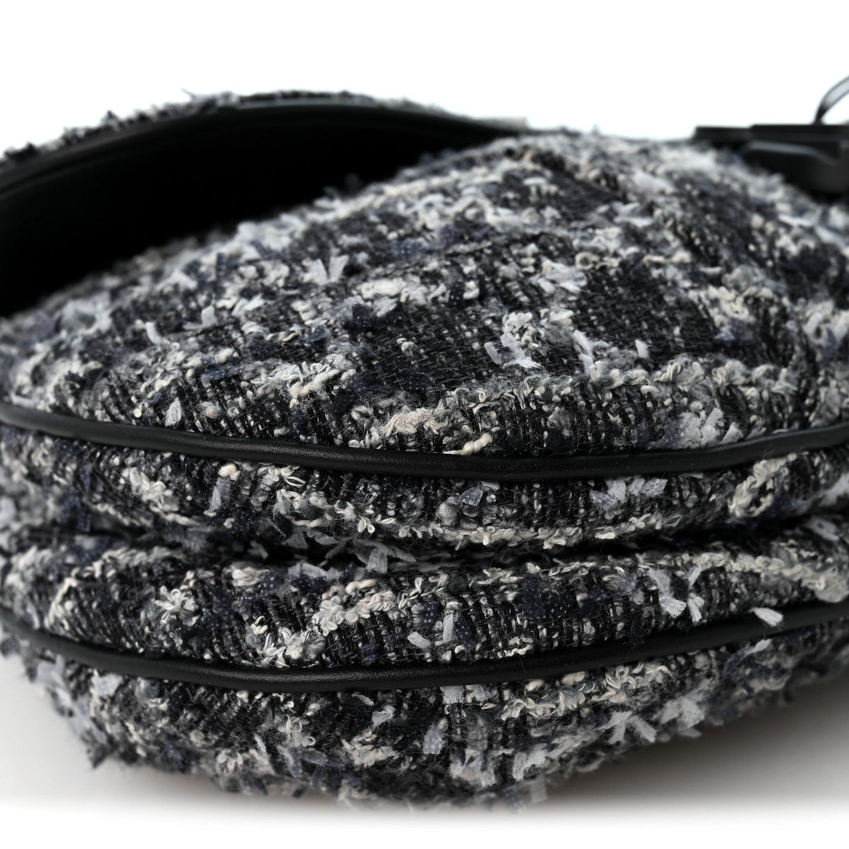 Tweed Saddle Bag Dark Blue