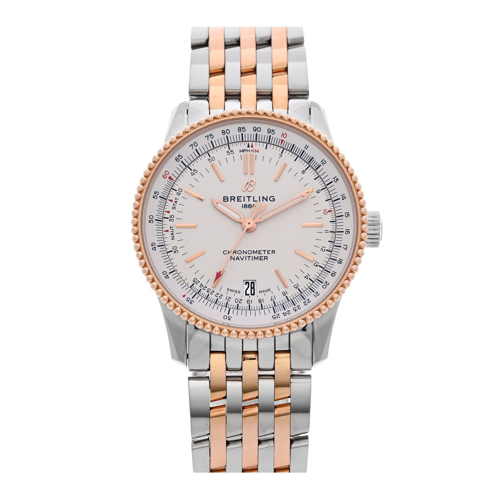 Stainless Steel 18K Rose Gold 38mm Navitimer Automatic Watch U17325