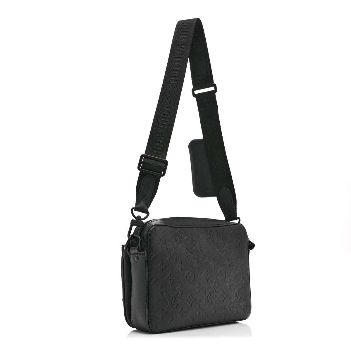 Calfskin Monogram Shadow Trio Messenger Black