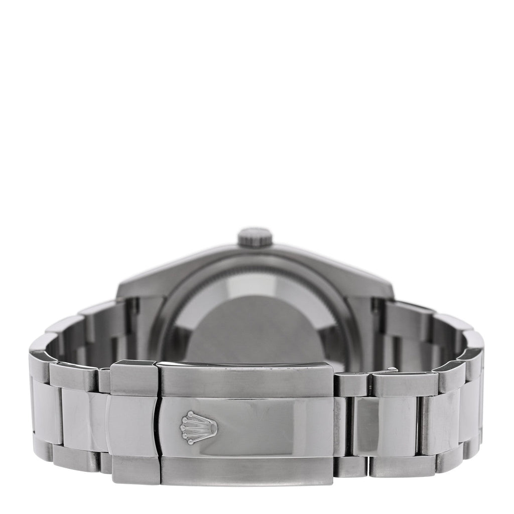 Stainless Steel 18K White Gold 36mm Oyster Perpetual Datejust Watch Black 116234