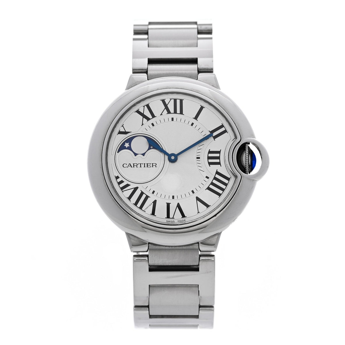 Stainless Steel 37mm Ballon Bleu De Cartier Moonphase Automatic Watch