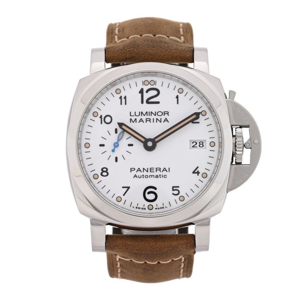 Stainless Steel Calfskin 42mm Luminor Marina 1950 3 Days Automatic Watch White PAM01523