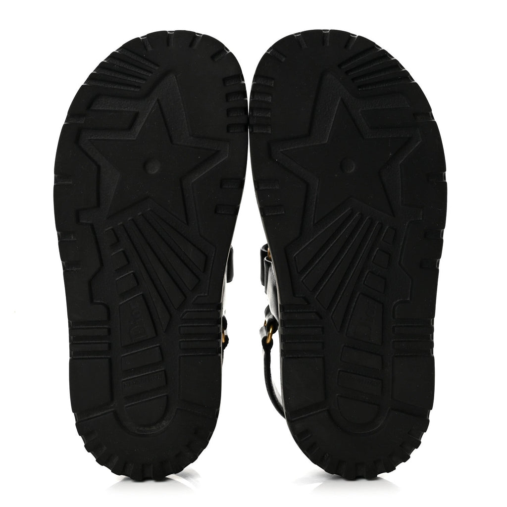 Lambskin Dioract 10mm Sandals 36.5 Black