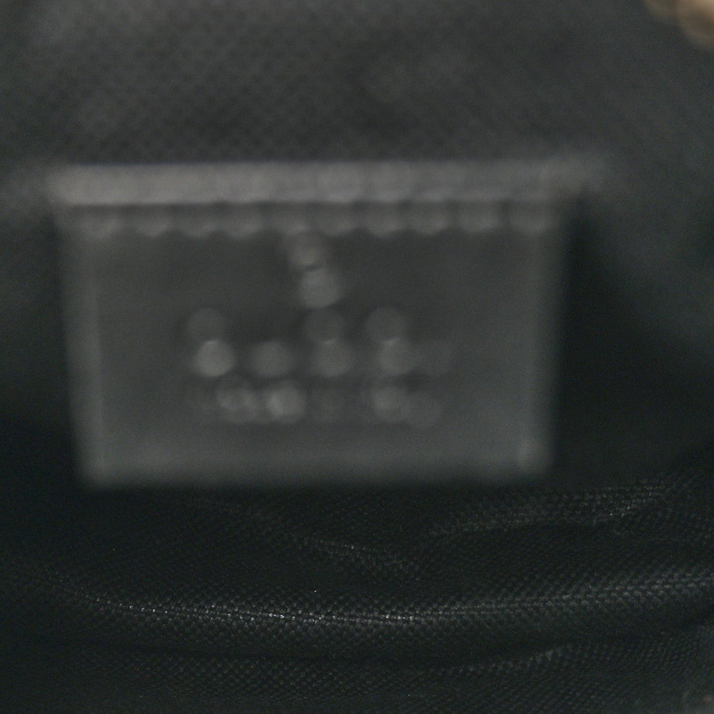 GG Supreme Monogram Appia Calfskin Web Small Camera Messenger Bag Black Grey