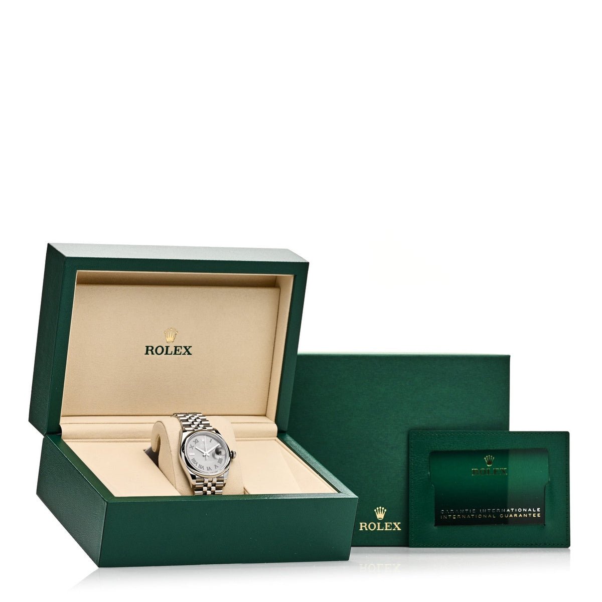 Stainless Steel 36mm Oyster Perpetual Wimbledon Datejust Watch Slate 126200