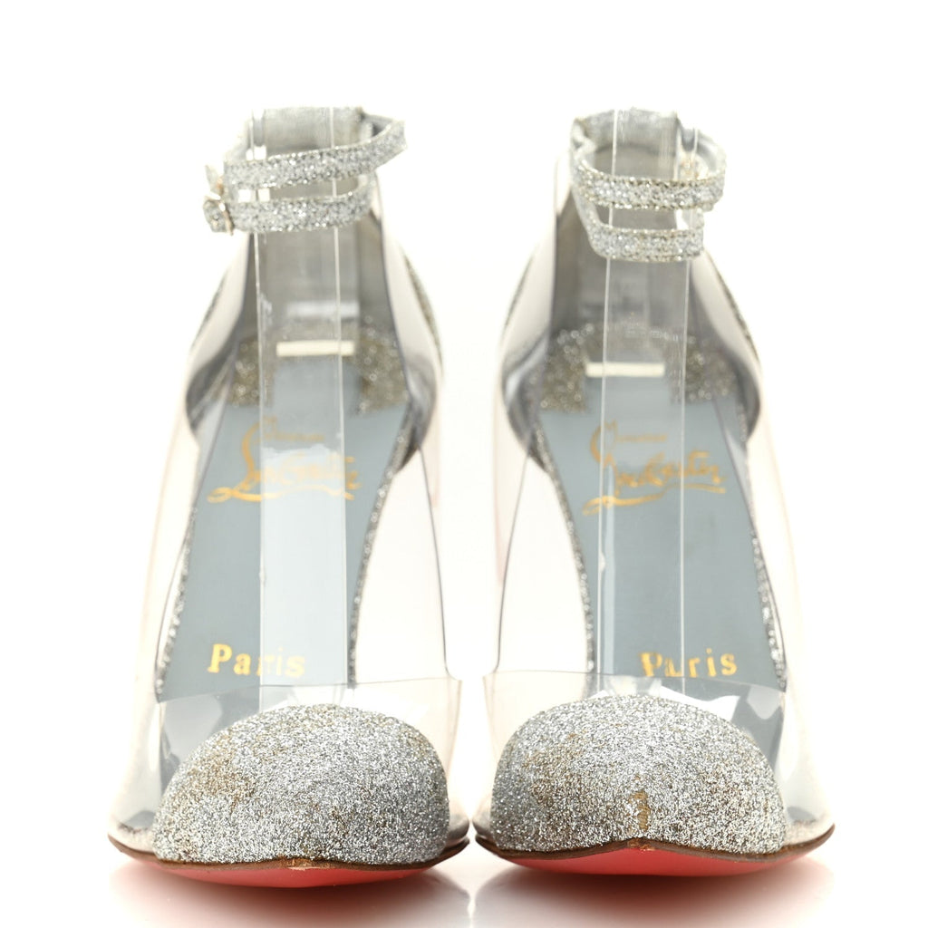 Glitter PVC Un Bout 100 Pumps 35 Silver