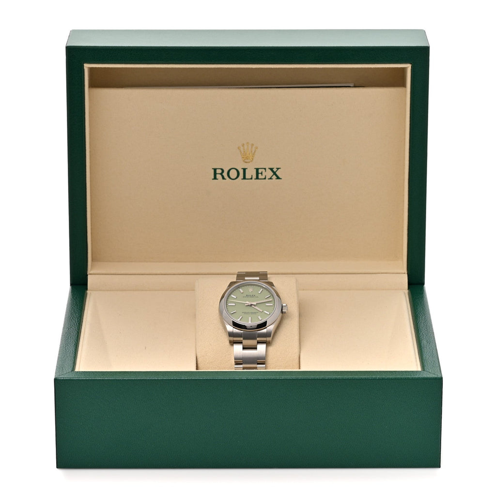 Stainless Steel 31mm Oyster Perpetual Watch Pistachio 277200