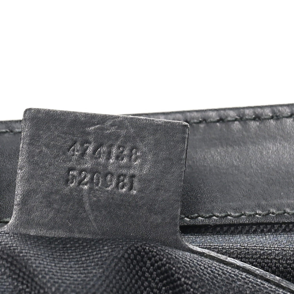 GG Supreme Monogram Web Flap Messenger Bag Black Grey