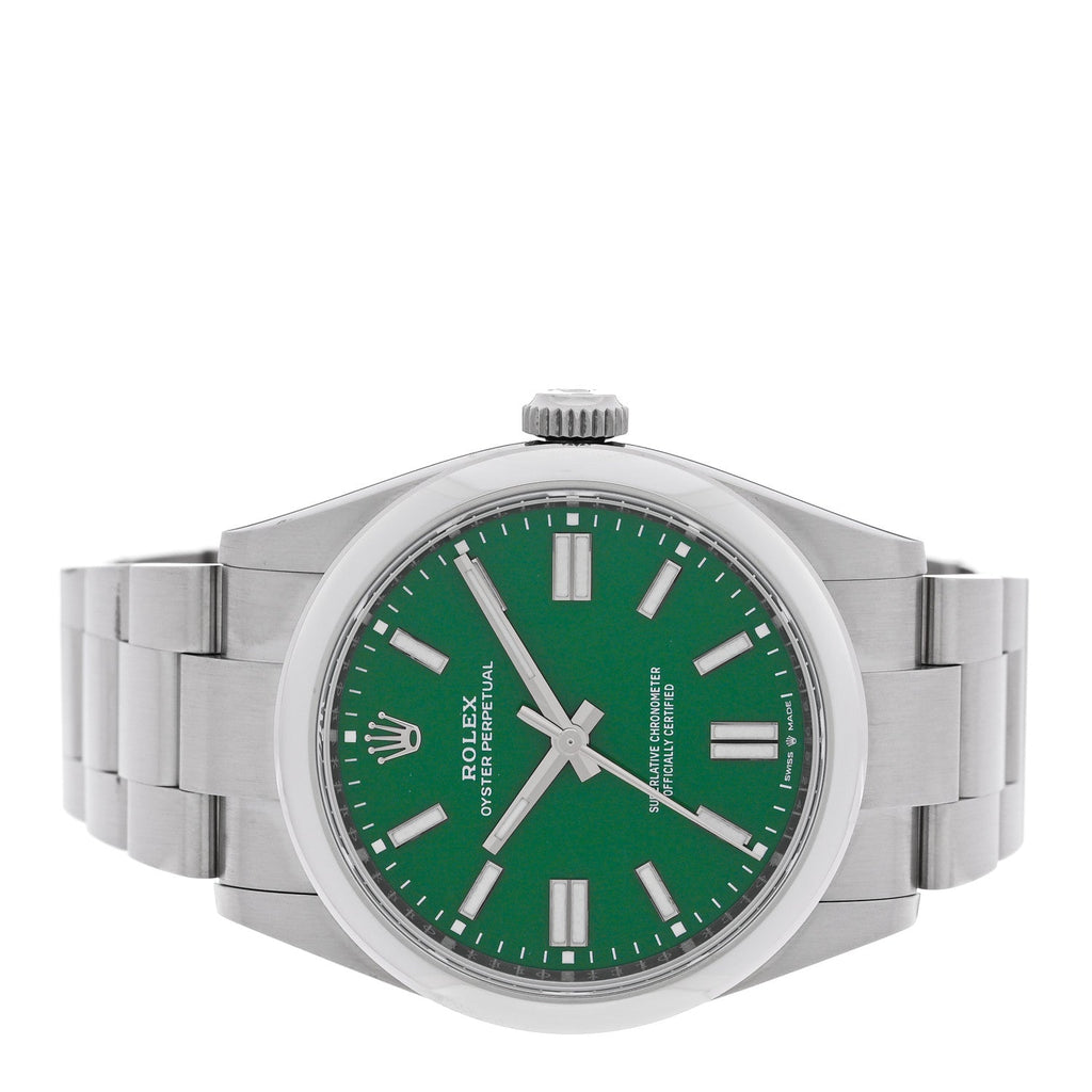 Stainless Steel 41mm Oyster Perpetual Watch Green 134300