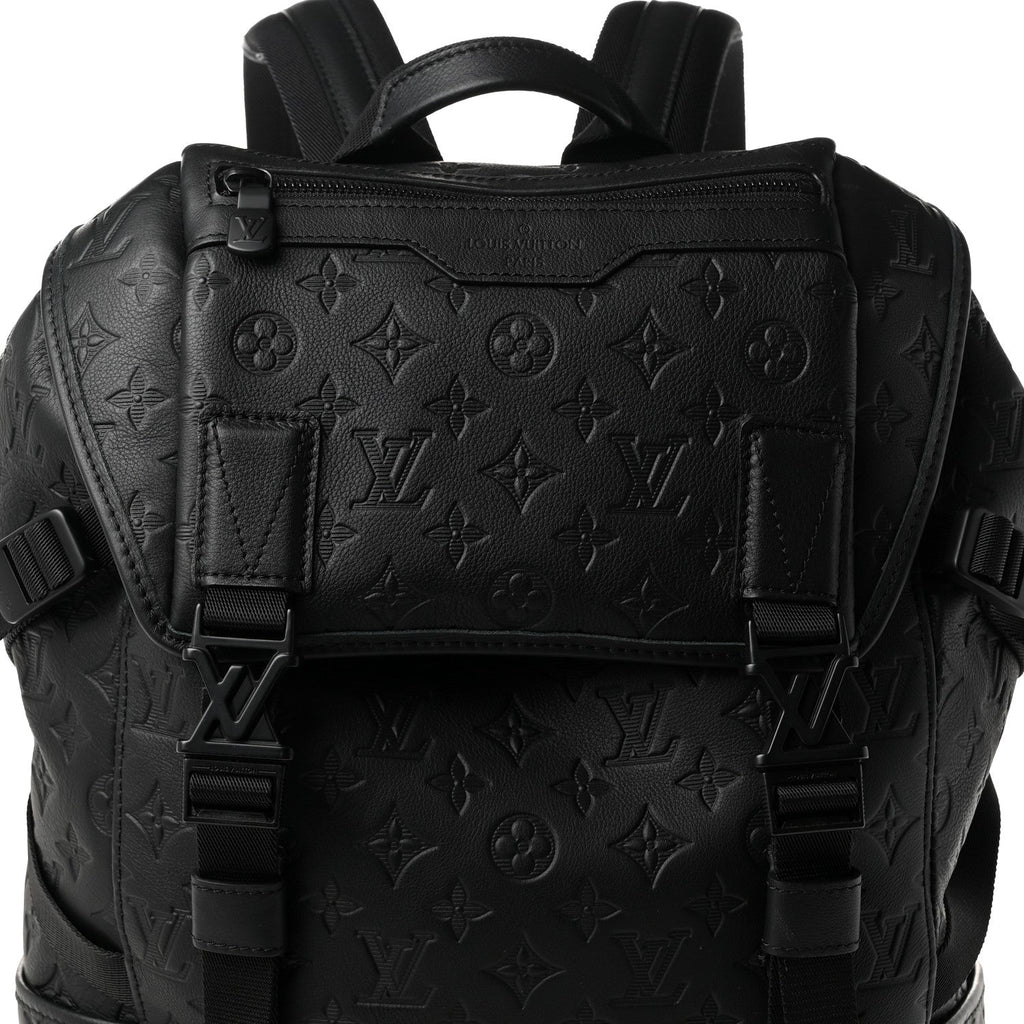 Calfskin Monogram Shadow Getaway Backpack Black
