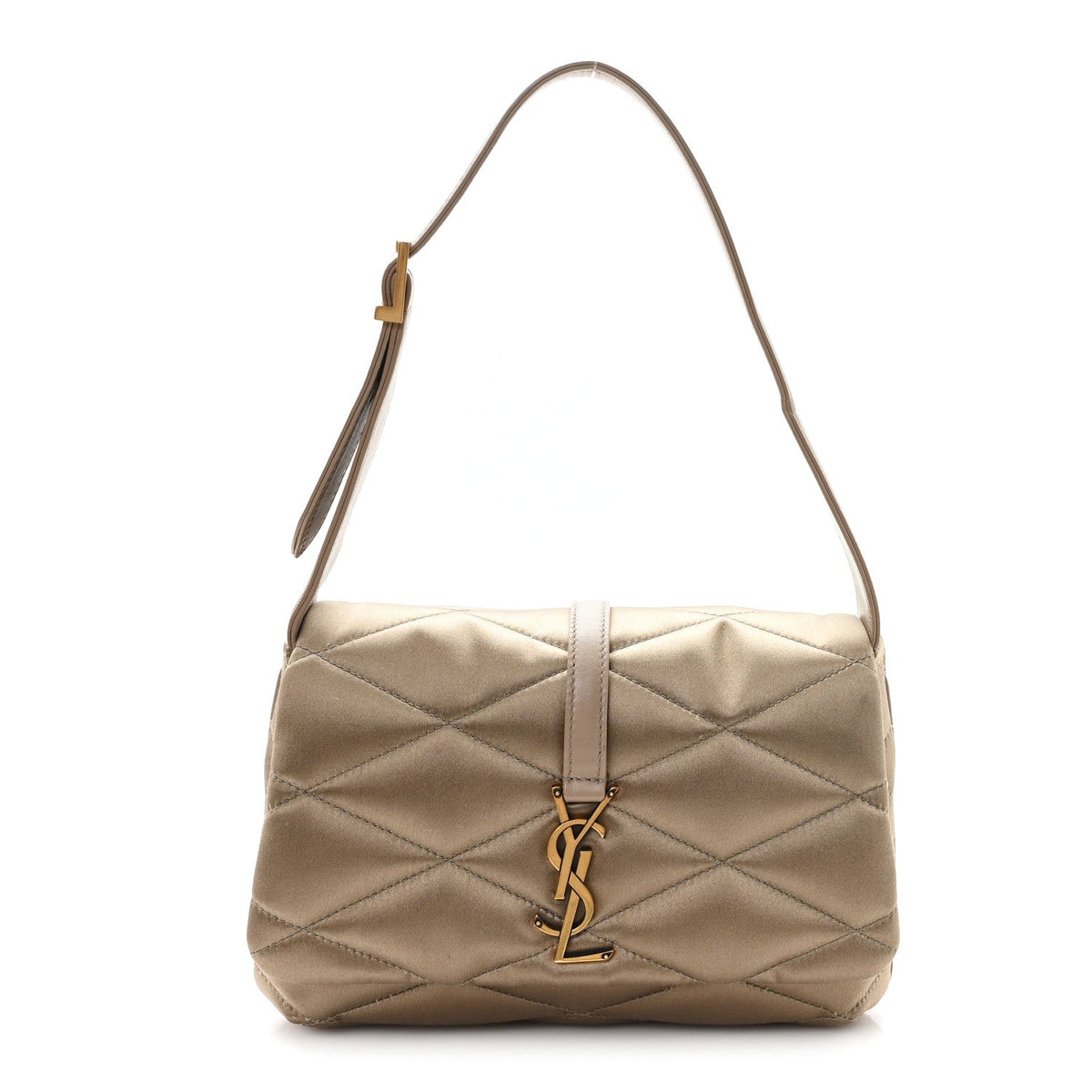 Satin Quilted Le 57 Diamond Shoulder Bag Mouse