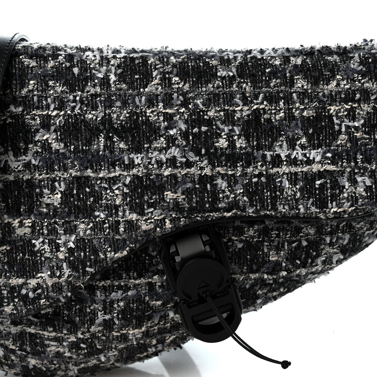 Tweed Saddle Bag Dark Blue