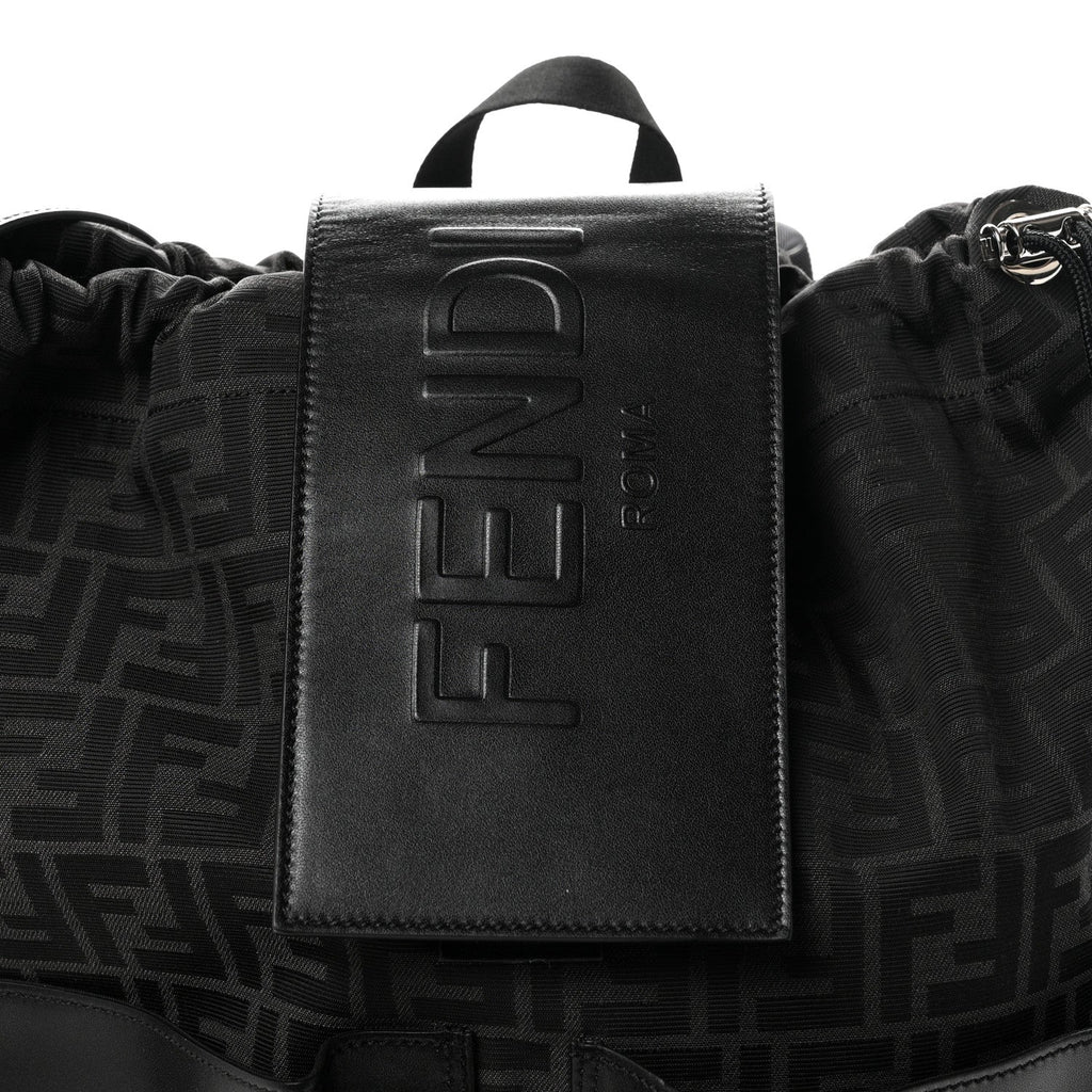 Recycled Fabric Jacquard Vitello Grace FF 1974 Large Fendi Strike Backpack Asfalto