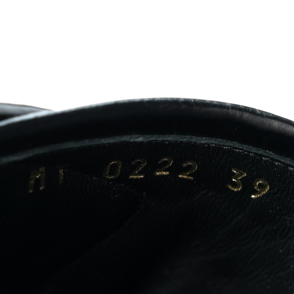 Calfskin Cannage Quilted Dio(r)evolution 80mm Slide Sandals 39 Black