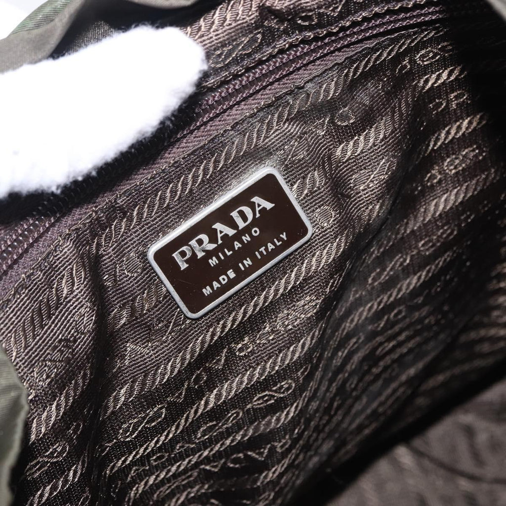 PRADA Backpack Nylon Green Silver Auth ep15691