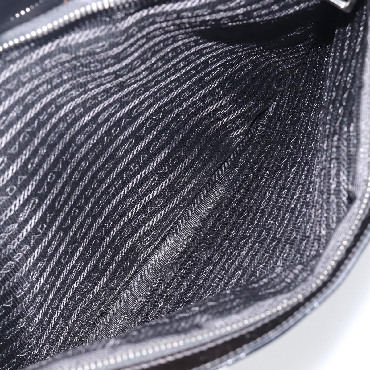 PRADA Shoulder Bag Patent leather Green Silver Auth ep15935A