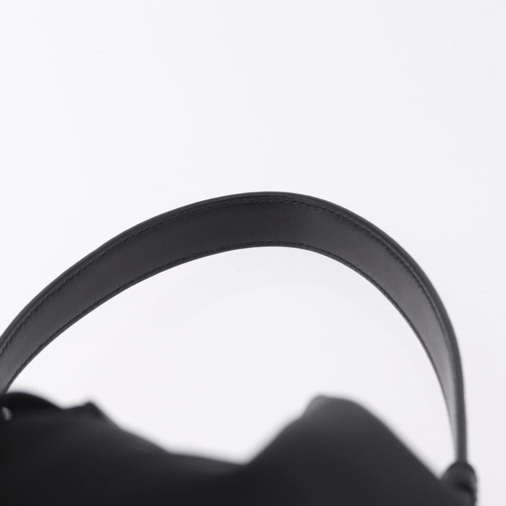 PRADA Hand Bag Nylon Black Silver Auth ep16275V