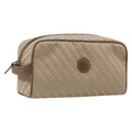 GUCCI Pouch Canvas Beige Gold Auth ep16295