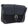 GUCCI Shoulder Bag Canvas Navy Gold Auth ep16775