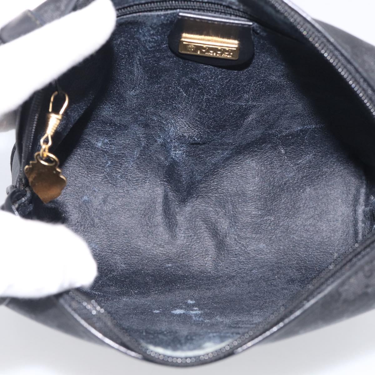 GUCCI Micro GG Shoulder Bag PVC Black Gold Tone 007 115 0093 Auth ep16791