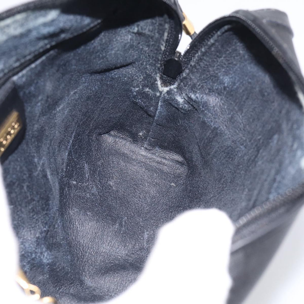 GUCCI Micro GG Shoulder Bag PVC Black Gold Tone 007 115 0093 Auth ep16791