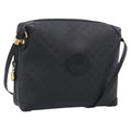 GUCCI Micro GG Shoulder Bag PVC Black Gold Tone 007 115 0093 Auth ep16791