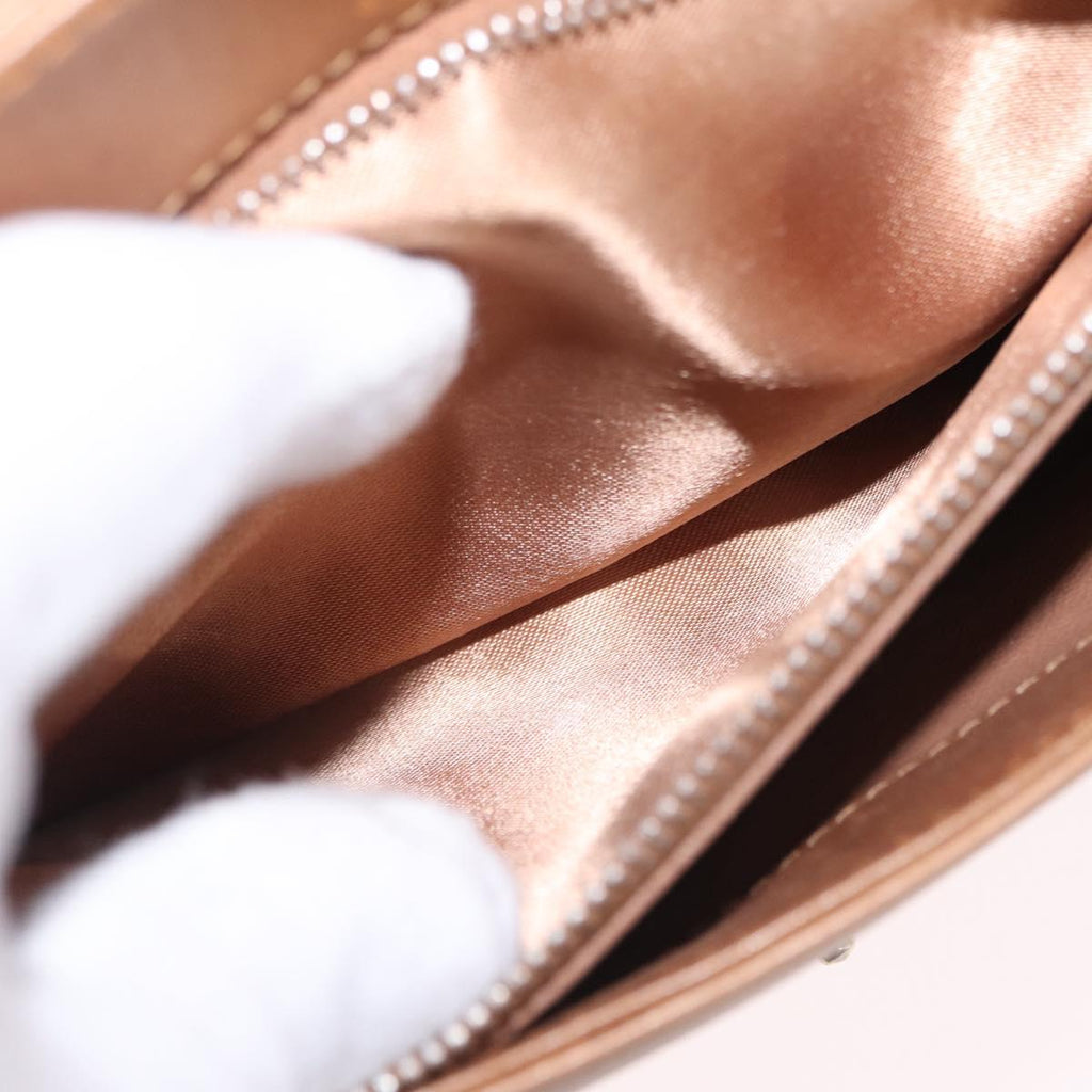 GUCCI Shoulder Bag Leather Beige Gold Auth ep16920