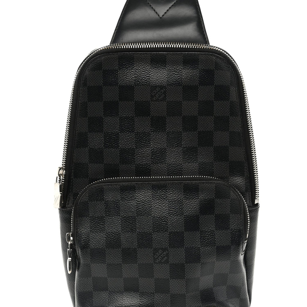 Damier Graphite Avenue Sling Bag Onyx Silver