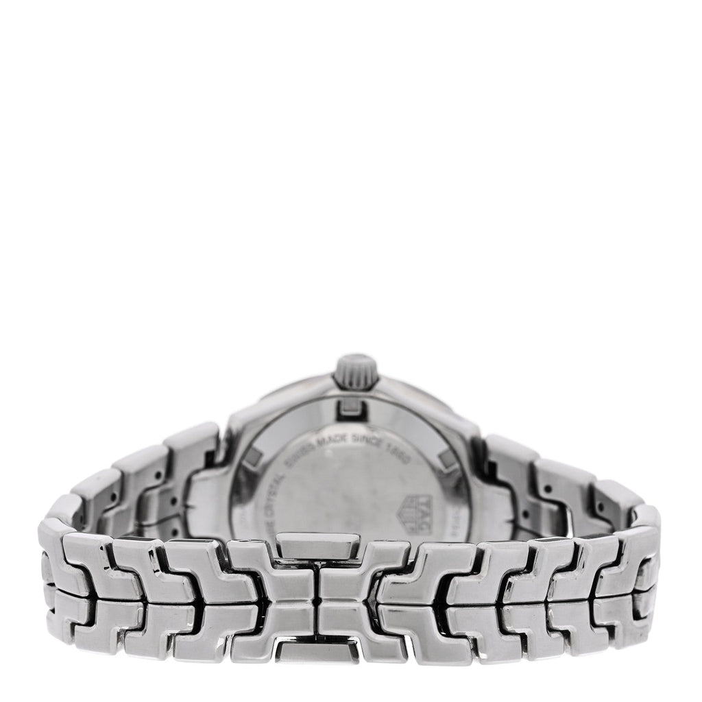 Stainless Steel Diamond Mother of Pearl 32mm Link Quartz Watch WBC1312