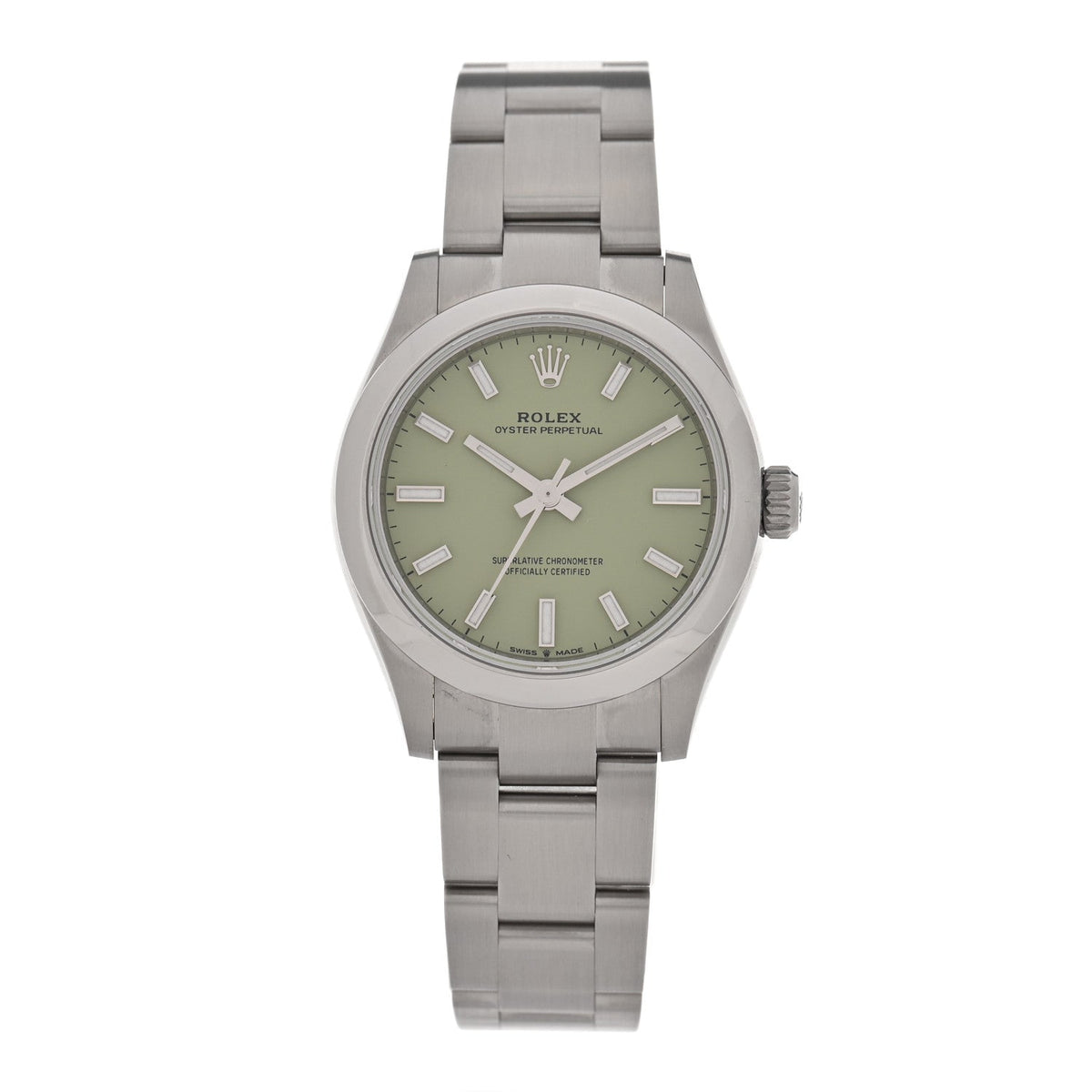 Stainless Steel 31mm Oyster Perpetual Watch Pistachio 277200