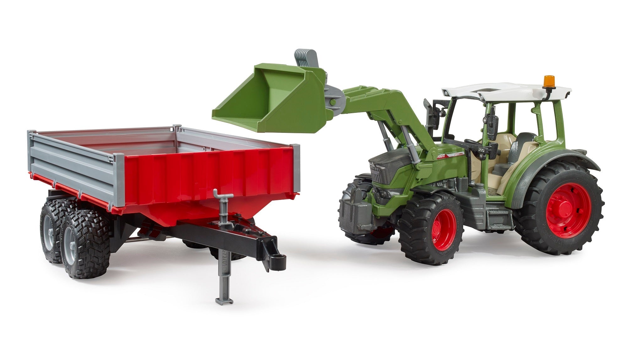 Bruder 02182 Fendt Vario 211 with Front Loader and Tipping Trailer 24.12.8