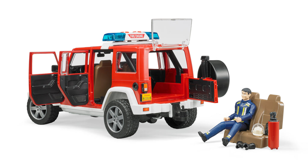 Bruder 02528 Jeep Wrangler Unlimited Rubicon Fire Service with Firefighter 20.12.8