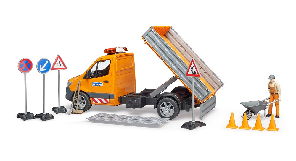 Bruder 02677 Mercedes-Benz Sprinter Municipal with Light & Sound Module, Driver and Accessories 20.12.8