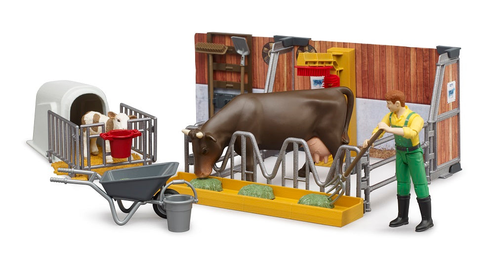 Bruder 62611 bworld Cow and Calf Stable with Farmer 12.10.3