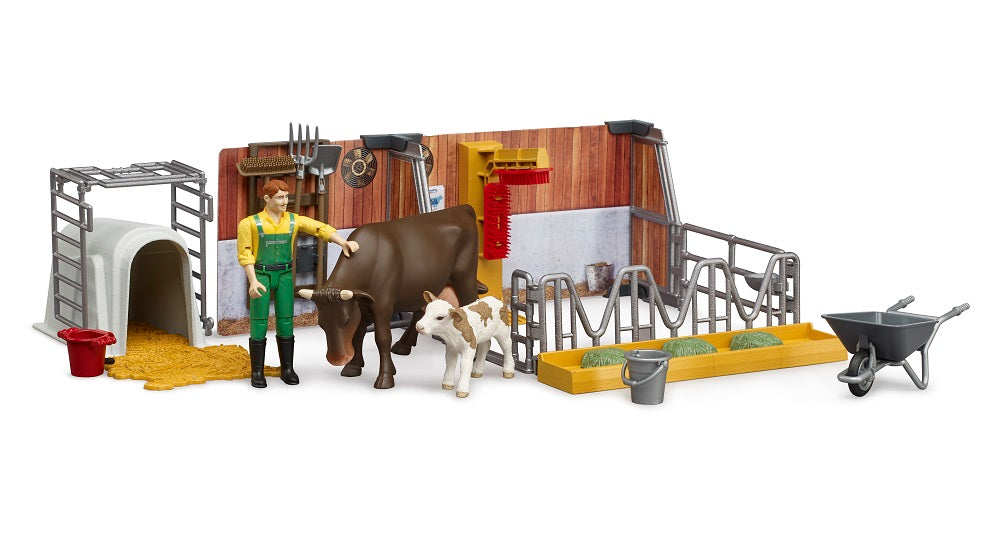 Bruder 62611 bworld Cow and Calf Stable with Farmer 12.10.3
