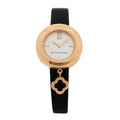 18K Rose Gold Satin 25mm Charms Quartz Watch Black