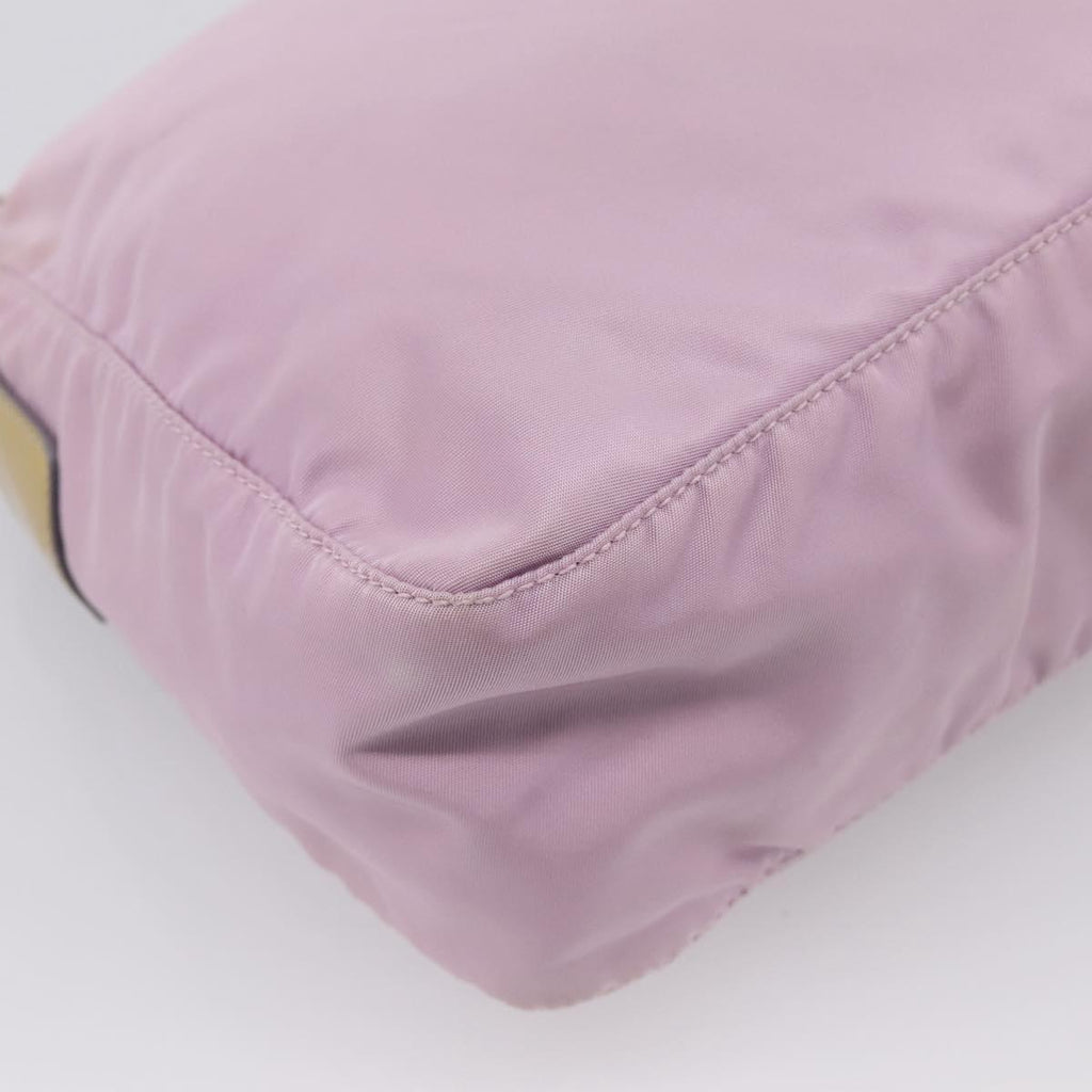 PRADA Shoulder Bag Nylon Pink Silver Auth hk4231