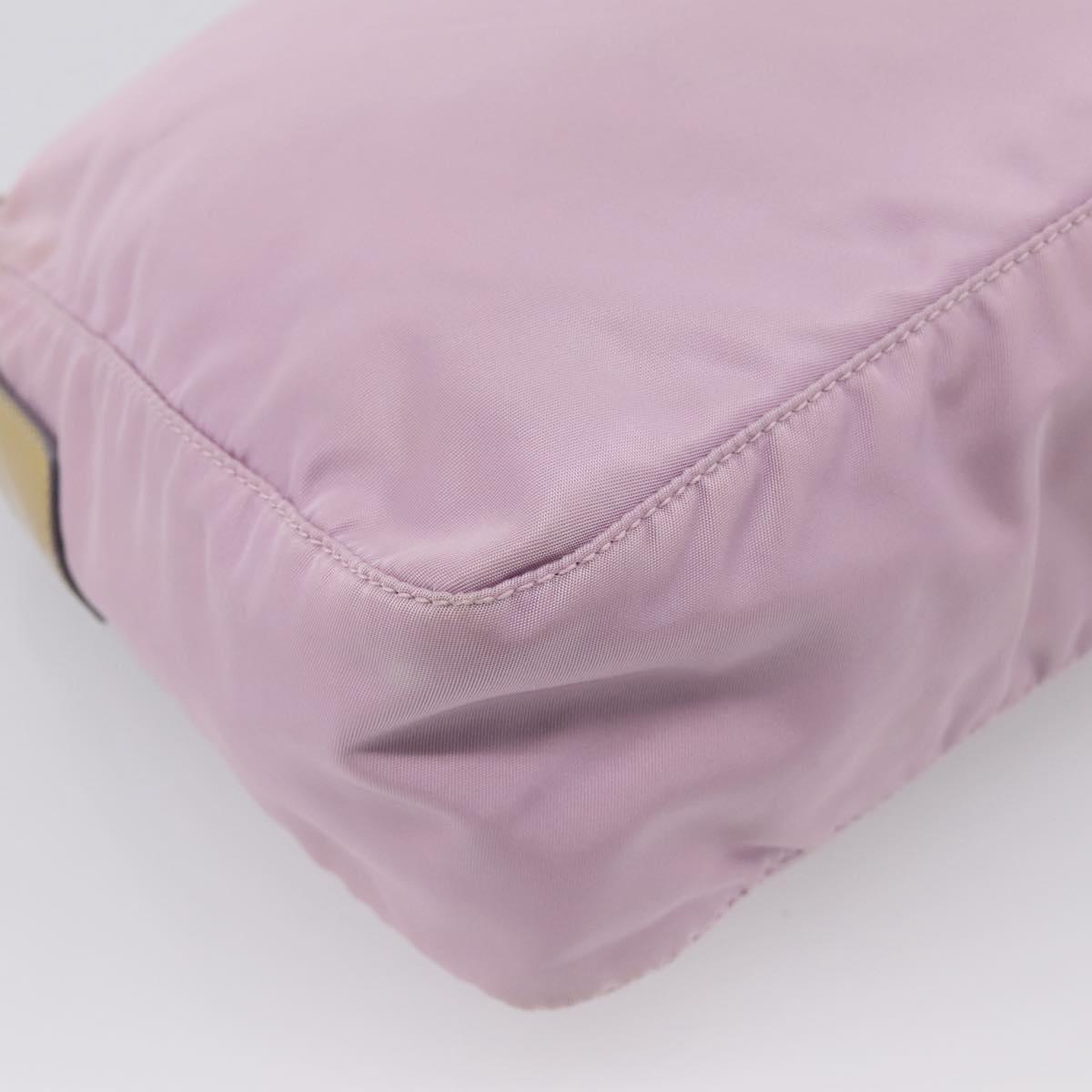 PRADA Shoulder Bag Nylon Pink Silver Auth hk4231