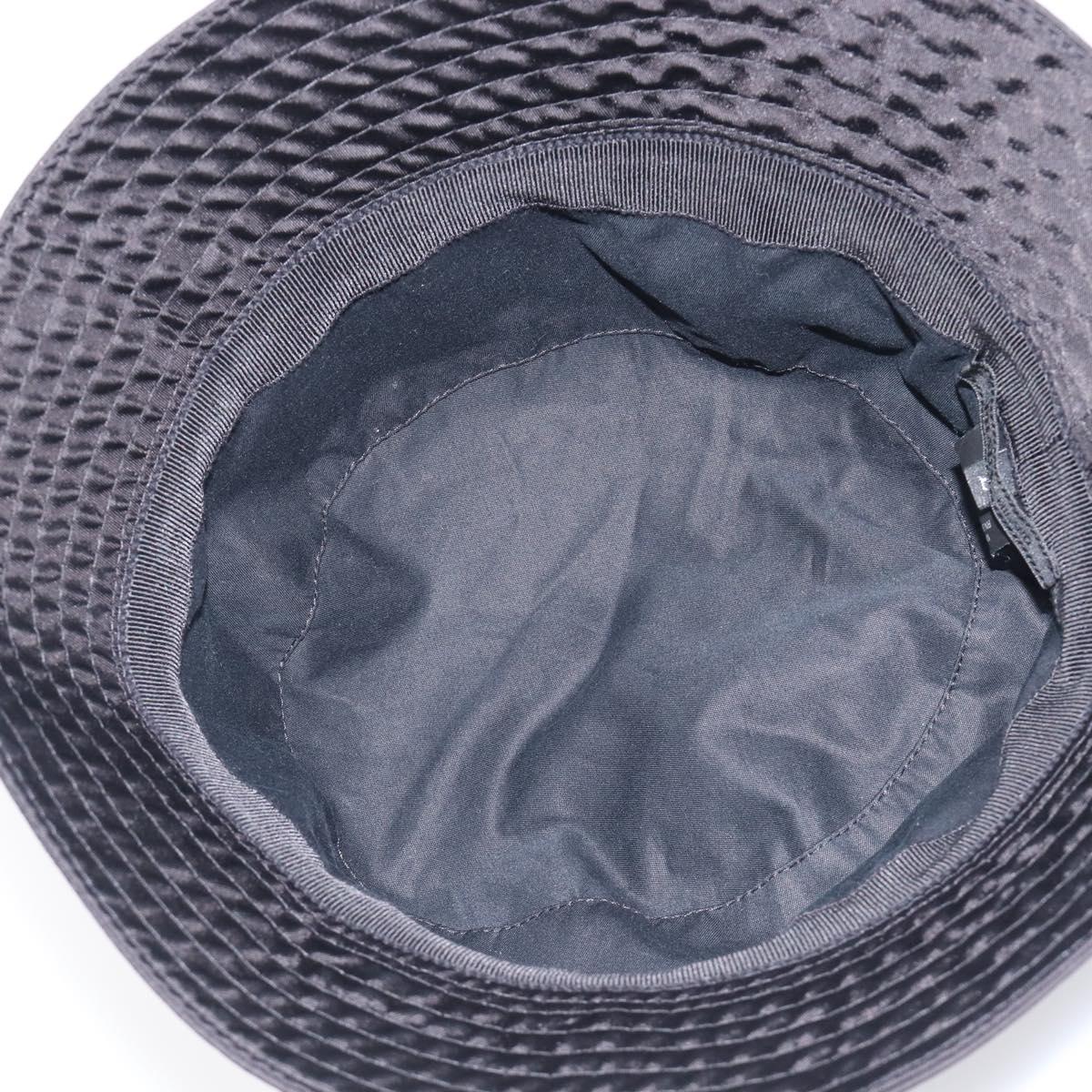 PRADA Bucket Hat Nylon L Black Auth hk4232V