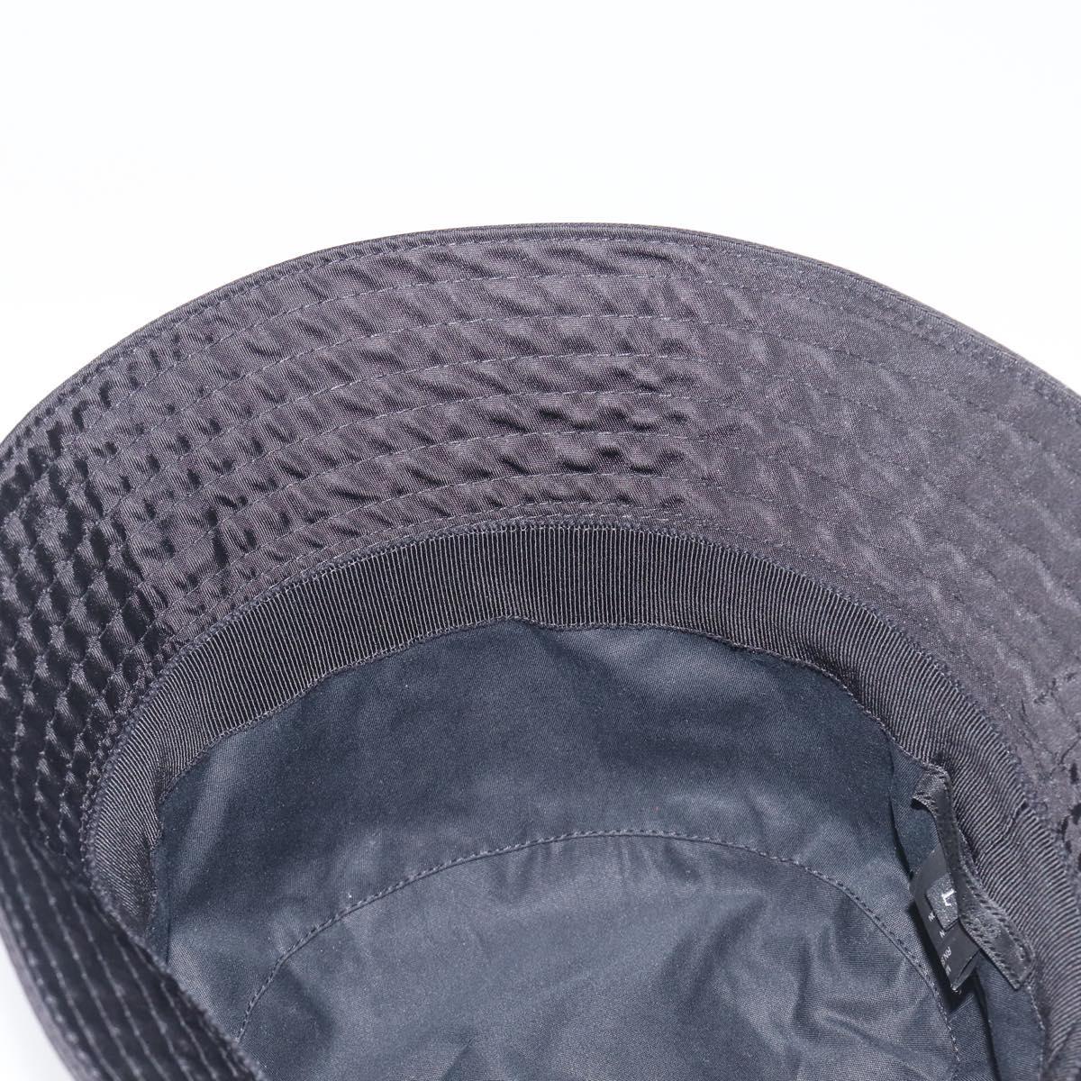 PRADA Bucket Hat Nylon L Black Auth hk4232V