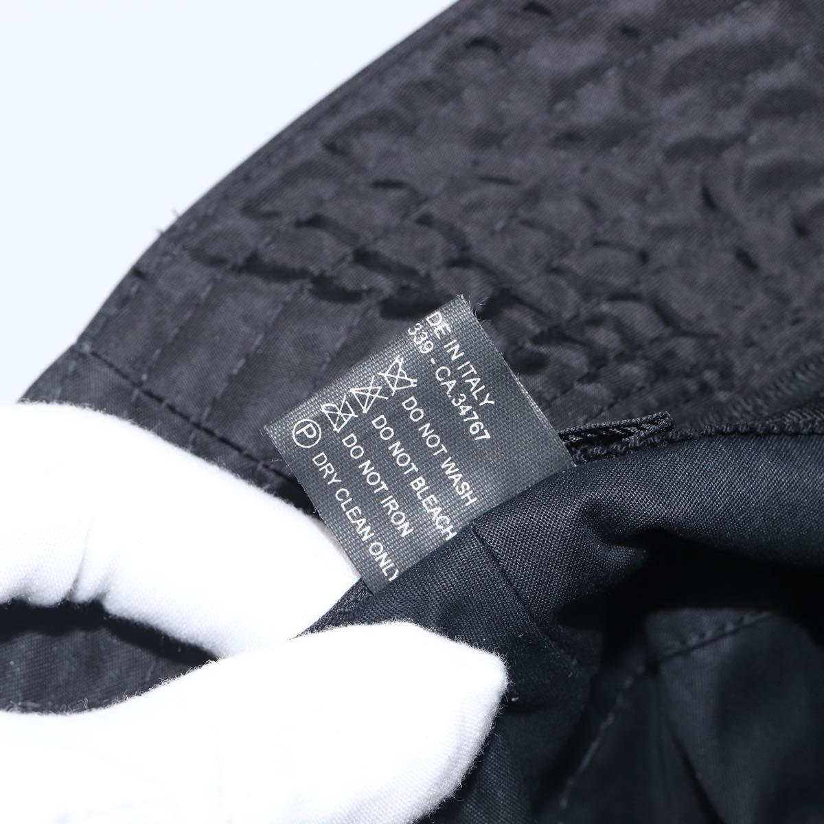 PRADA Bucket Hat Nylon L Black Auth hk4232V