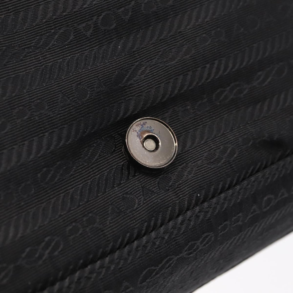PRADA Shoulder Bag Nylon Black Silver Auth ka6507
