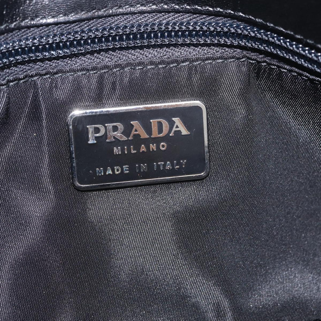 PRADA Shoulder Bag Nylon Black Silver Auth ka6507