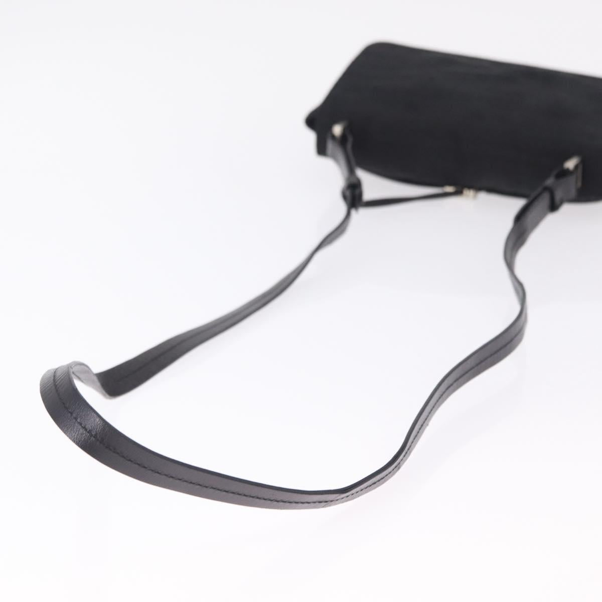 PRADA Shoulder Bag Nylon Black Silver Auth ka6507